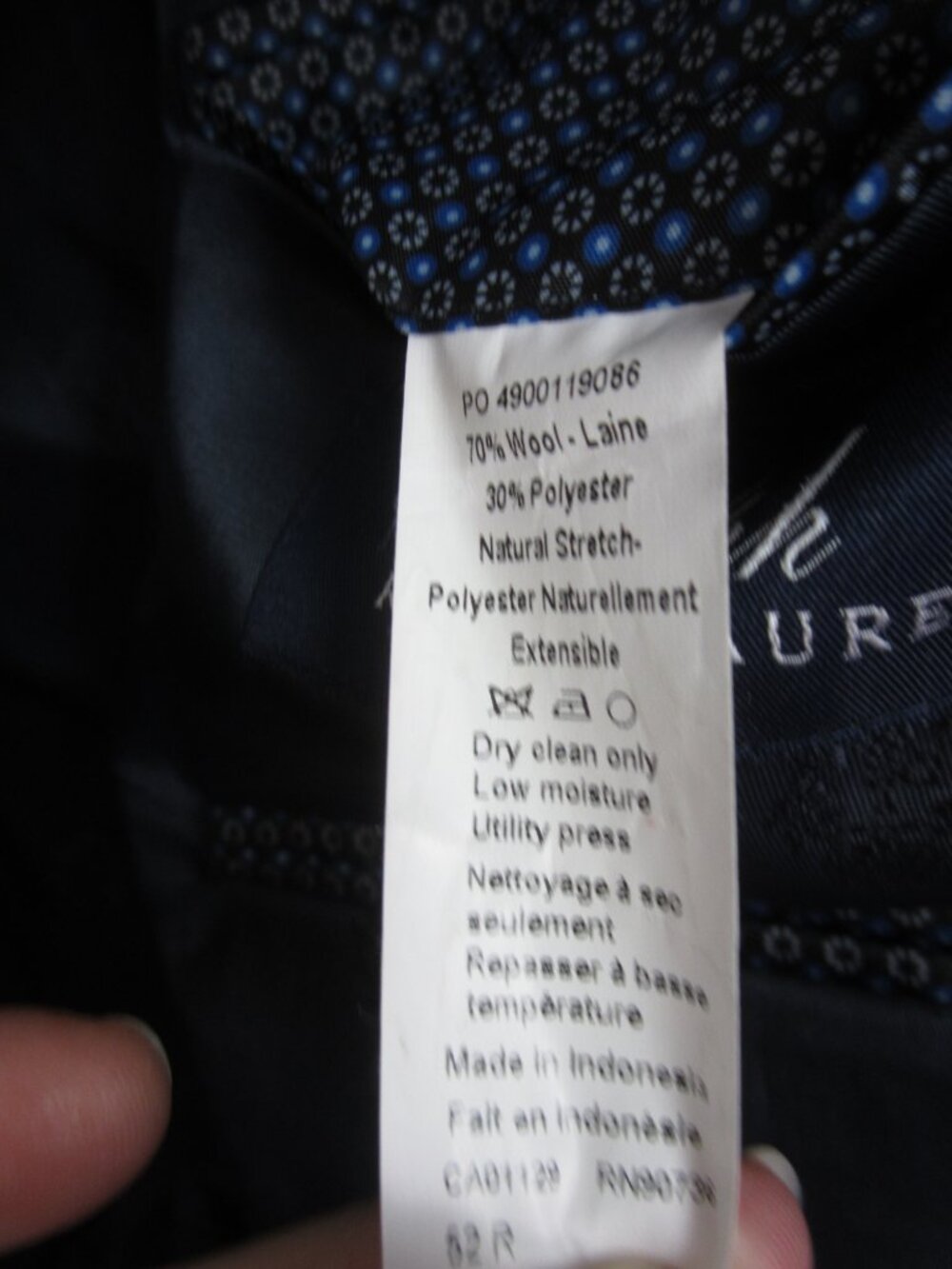 RALPH Ralph Lauren Blue Label 52R Blue Windowpane Plaid Sport Coat Wool Blend - Picture 8 of 10